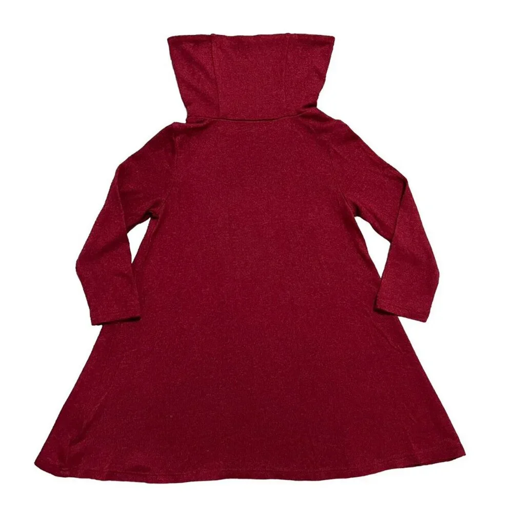 Old Navy 2T Maroon Turtleneck Dress